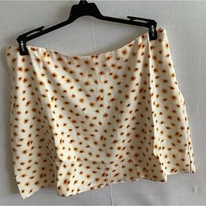 WeWoreWhat Ditsy Daisies Mini Slip Skirt Size XL New